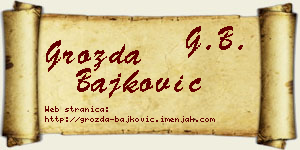 Grozda Bajković vizit kartica